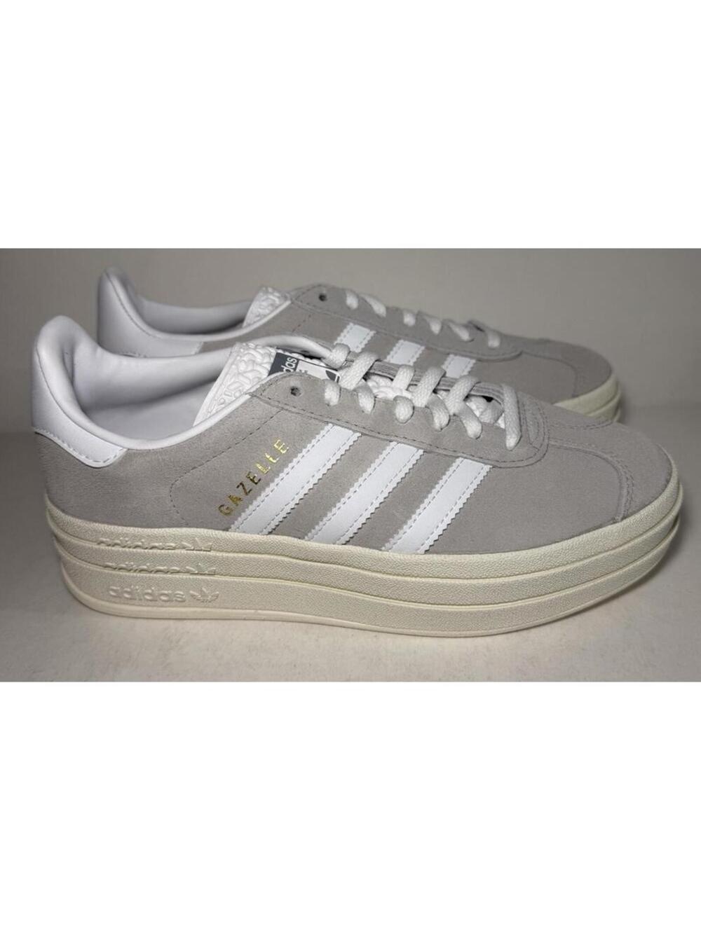 Adidas Gazelle Bold Women's Shoes Sneakers Grey/White Suede
